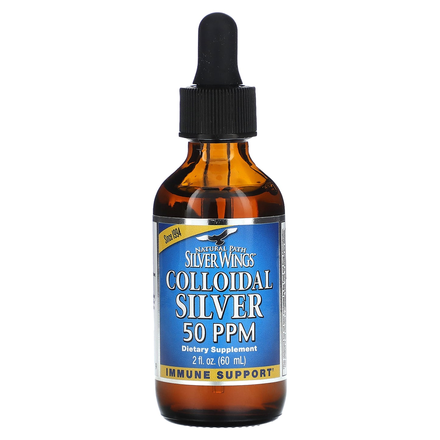 Natural Path Silver Wings, Colloidal Silver, 50 PPM, 2 fl oz (60 ml)