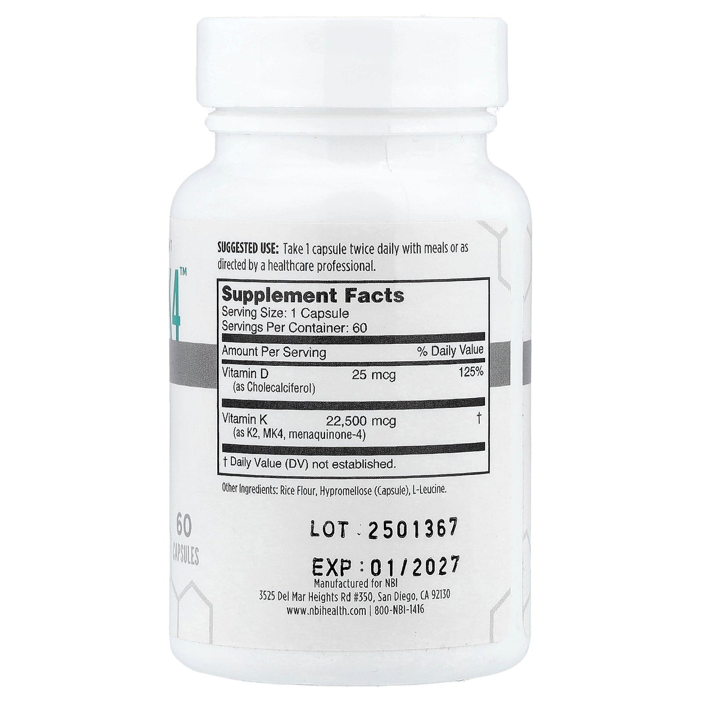 NBI, Osteo-MK4™, 60 Capsules