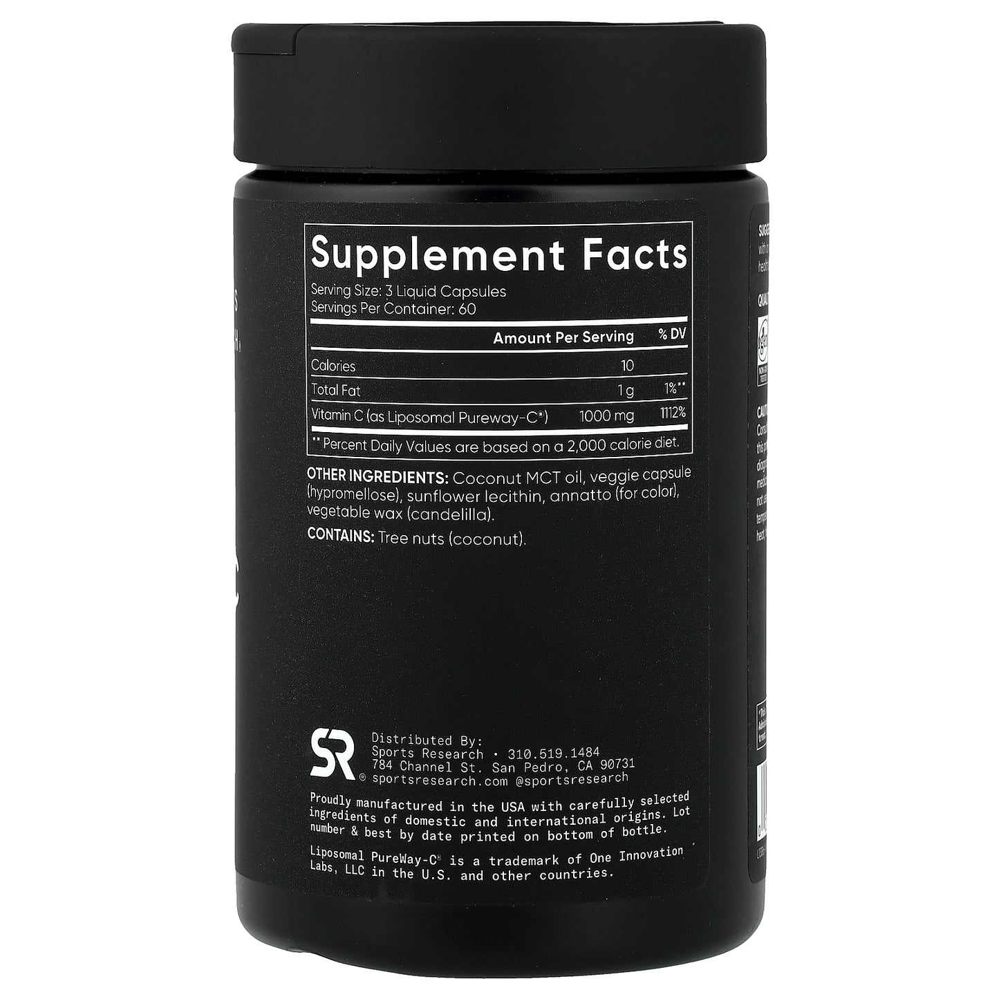 Sports Research, Liposomal Vitamin C, 180 Liquid Veggie Capsules (333 mg per Capsule)