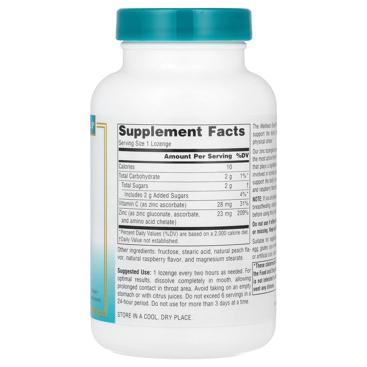 Source Naturals, Wellness Zinc Lozenges™, Peach-Raspberry, 23 mg, 60 Lozenges