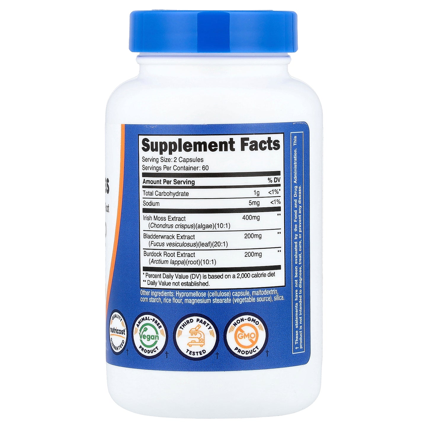 Nutricost, Irish Sea Moss, 120 Capsules