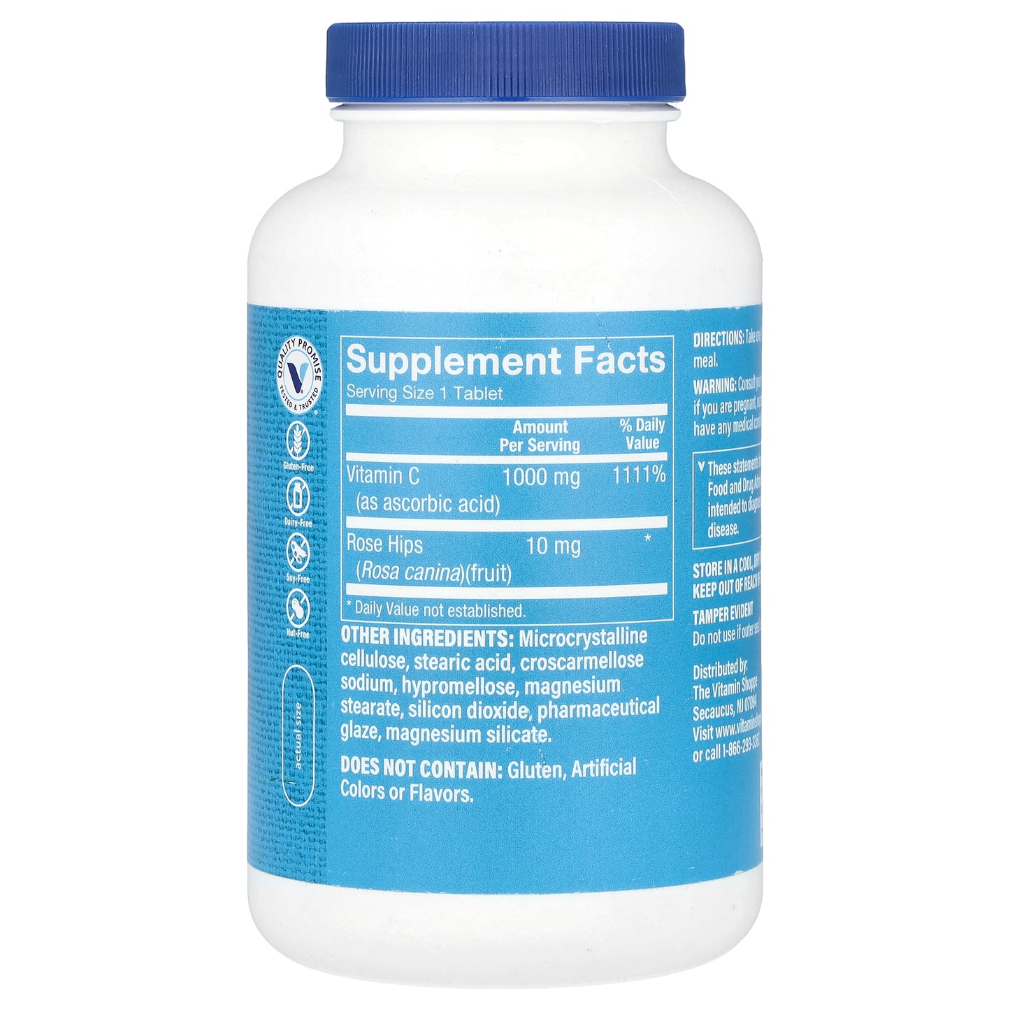 The Vitamin Shoppe, Vitamin C With Rose Hips, 300 Tablets