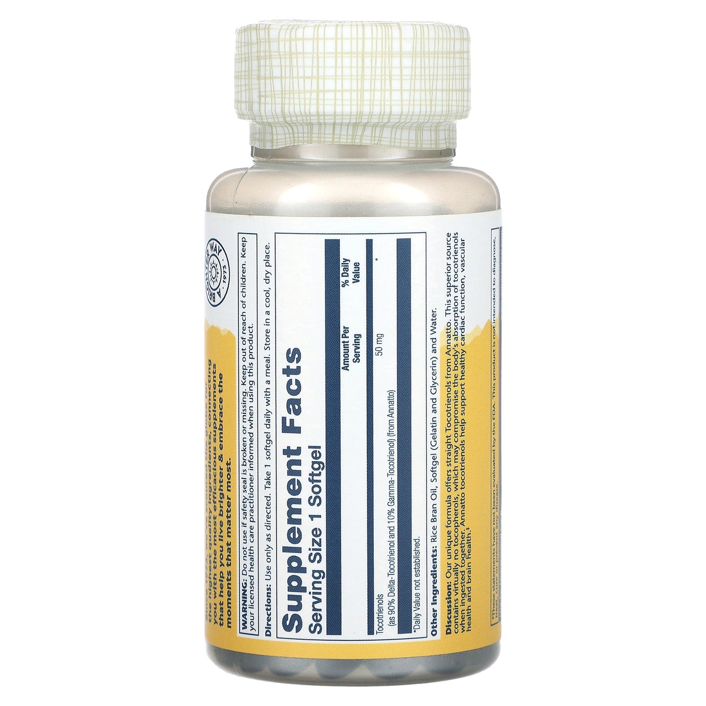 Solaray, Vitamine E Tocotrienols, 50 mg, 60 Softgels