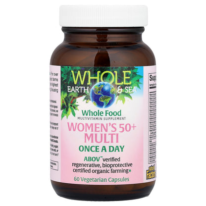 Natural Factors, Whole Earth & Sea®, Women's 50+ Multi, 60 Vegetarian Capsules