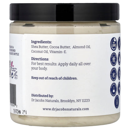 Dr. Jacobs Naturals, Plant-Based Shea Souffle Body Butter, Fragrance Free, 8 oz (226 g)