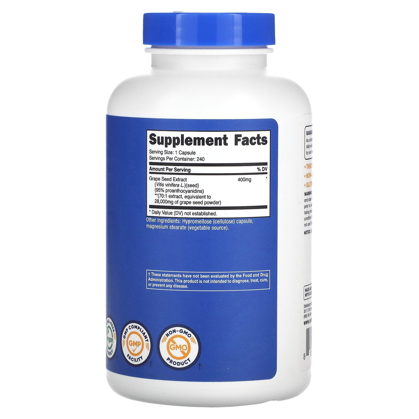 Nutricost, Grape Seed Extract, 28,000 mg , 240 Capsules