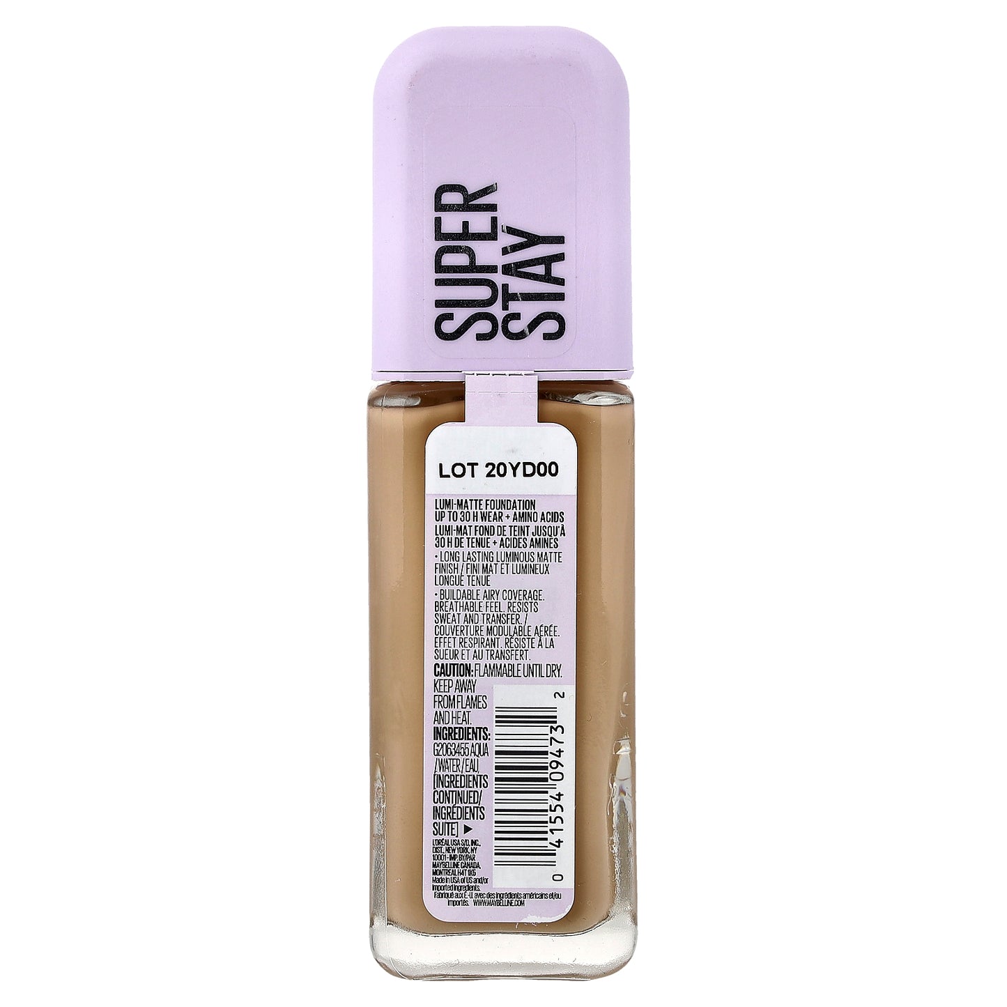 Maybelline, Super Stay, Lumi-Matte Foundation, 128, 1 fl oz (30 ml)