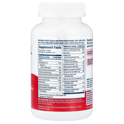 Bariatric Fusion, Multivitamin, Strawberry, 120 Tablets