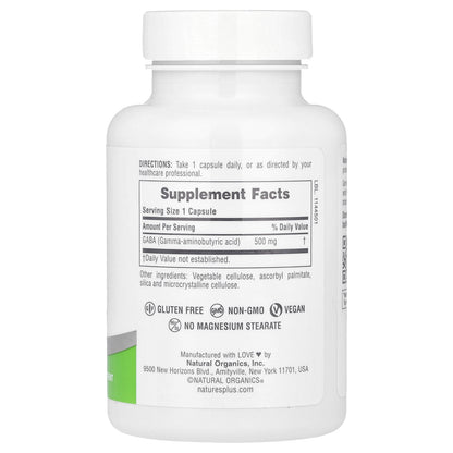 NaturesPlus, PRO GABA 500, 60 Capsules (500 mg per Capsule)