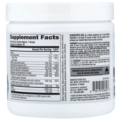 GAT, Sport, Nitraflex® Hydration, Blue Raspberry Blast, 9.52 oz (270 g)