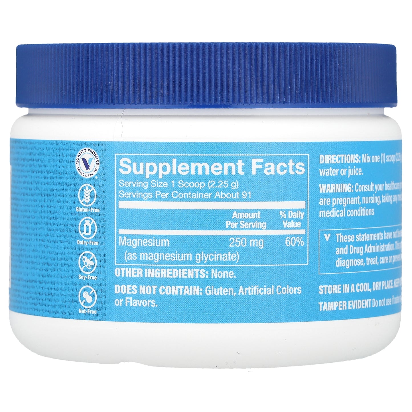 The Vitamin Shoppe, Magnesium Glycinate Powder, Unflavored, 7.23 oz (205 g)