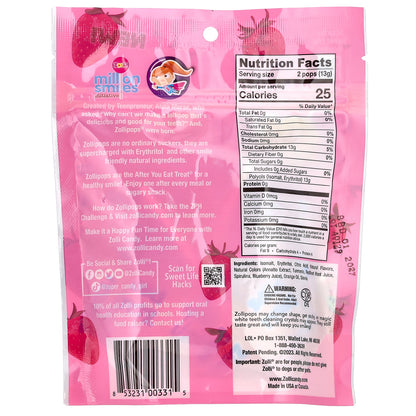 Zollipops, Suckers, Strawberry, 3.1 oz (88 g)