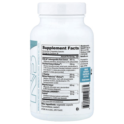 NutraBio, Quiet Mind, 60 Capsules