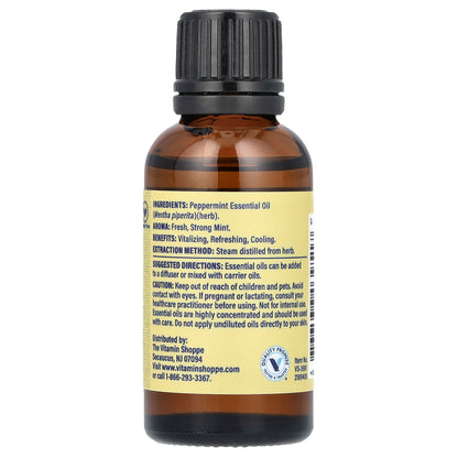 The Vitamin Shoppe, 100% Pure Essential Oil, Peppermint , 1 fl oz (30 ml)