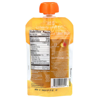 Happy Family Organics, Happy Baby®, Organic Baby Food, Stage 1, Mangos, 3.5 oz (99 g)