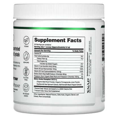 Snap Supplements, Nitric Oxide, Organic Beets, Apple, 8.8 oz (250 g)