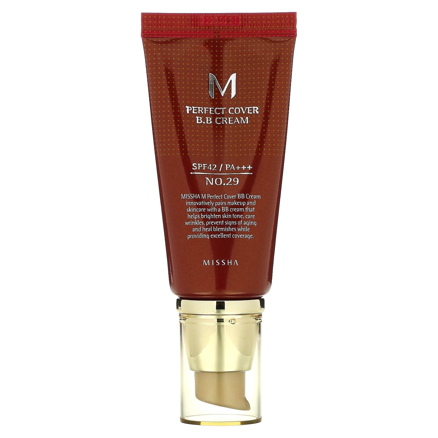 Missha, M Perfect Cover B.B Cream, SPF 42 PA+++, No. 29 Caramel Beige, 1.7 fl oz (50 ml)