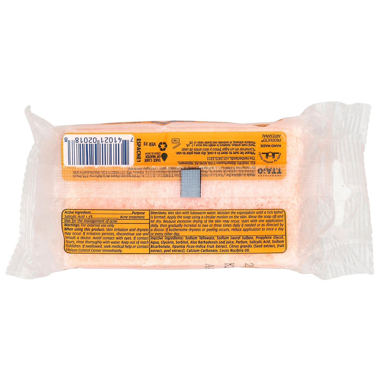 T. Taio, Soap Bar With Sponge Inside, Salicylic Acid Acne Formula, Original , 4.2 oz (120 g)