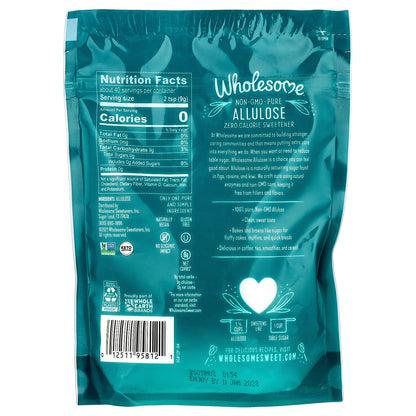 Wholesome Sweeteners, Allulose, Zero Calorie Sweetener, 12 oz (340 g)