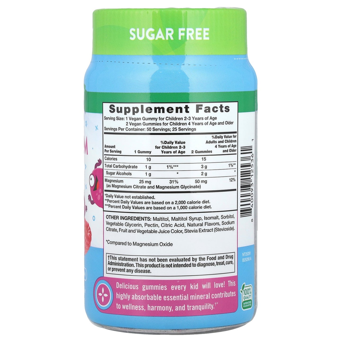 Nature's Truth, Just 4 Kidz, Magnesium Gummies, Delicious Mixed Berry, 50 Gummies