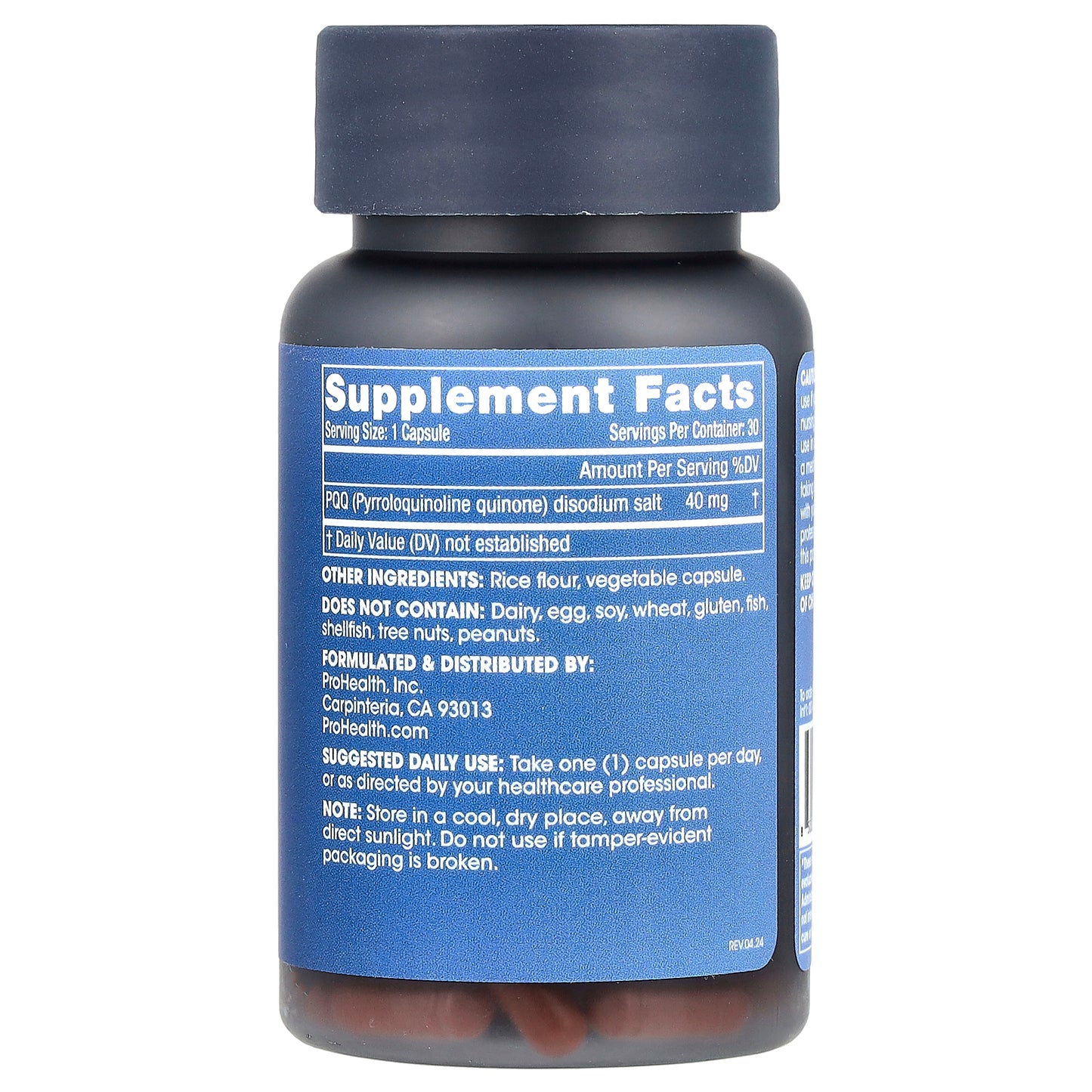 ProHealth Longevity, Pure PQQ, 40 mg, 30 Capsules