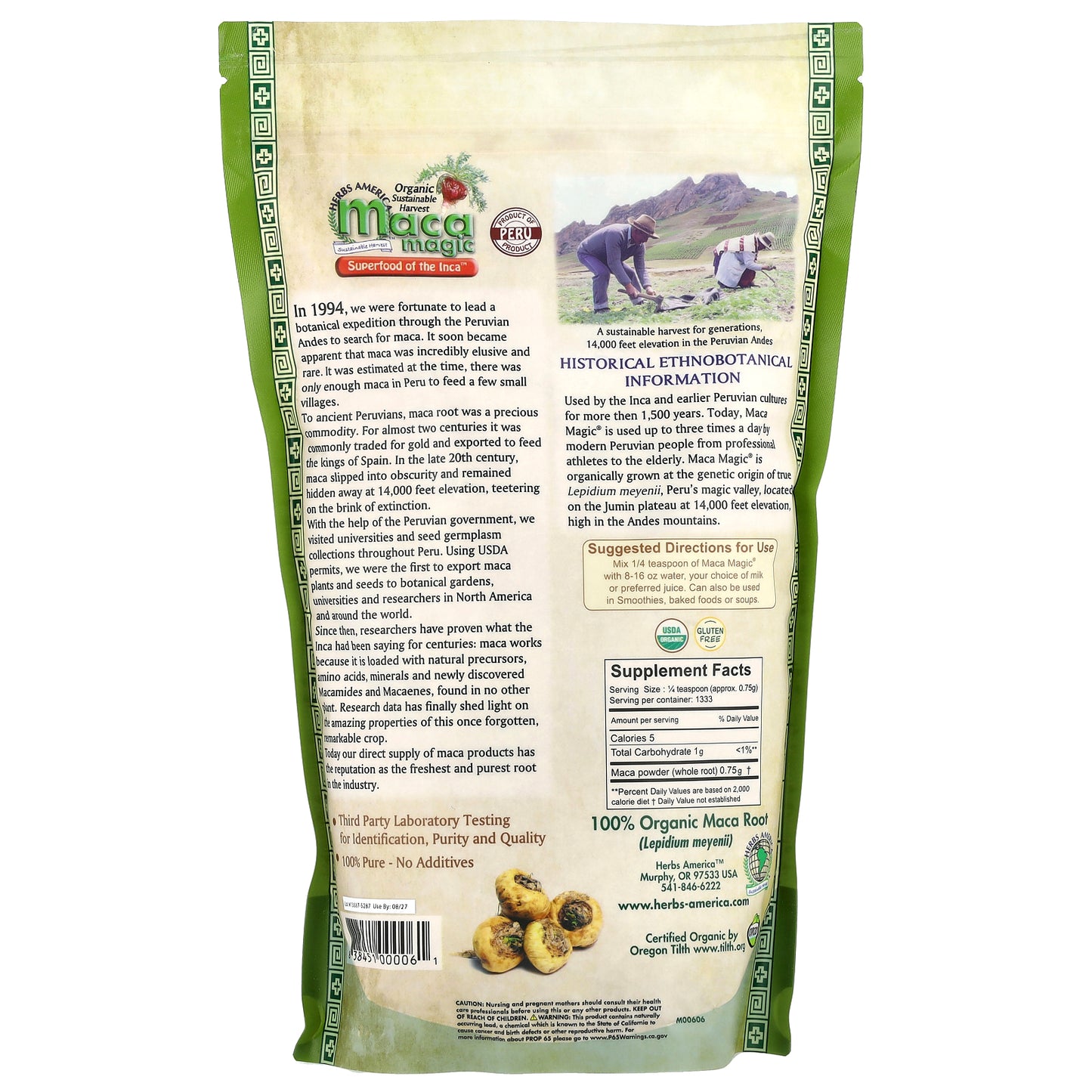 Maca Magic, Organic 100% Pure Maca Root Powder, 2.2 lbs (1,000 g)