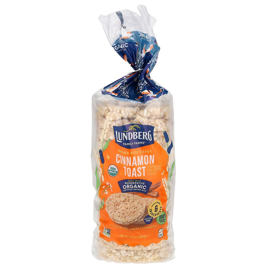 Lundberg, Organic Brown Rice Cakes, Cinnamon Toast, 9.5 oz (269 g)