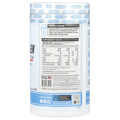 EHPlabs, Aqua Collagen, Protein + Hydration, Raspberry Refresh, 10.4 oz (295 g)