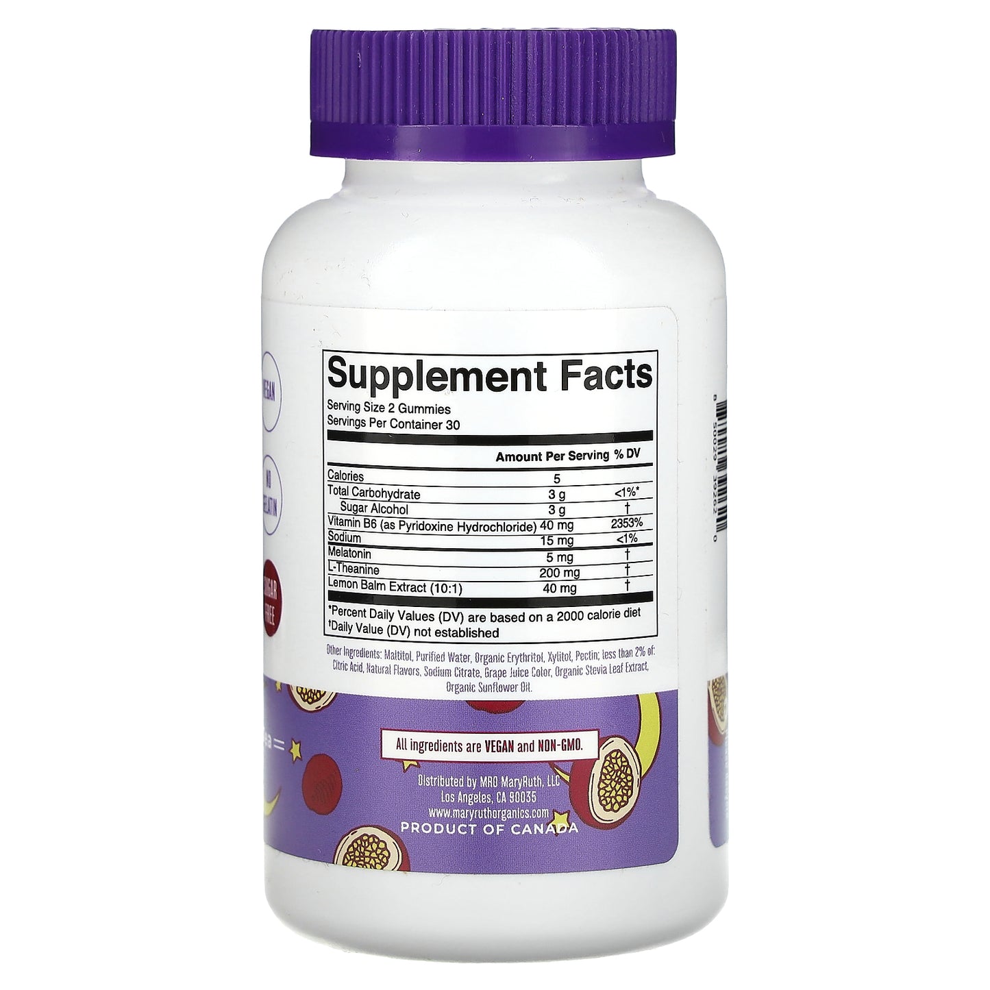 MaryRuth's, Sleep Gummies, Passion Fruit Jasmine Tea, 60 Gummies