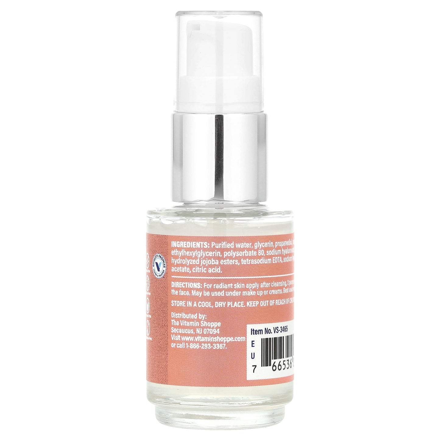 The Vitamin Shoppe, Hyaluronic Moisturizing Serum, 1 oz