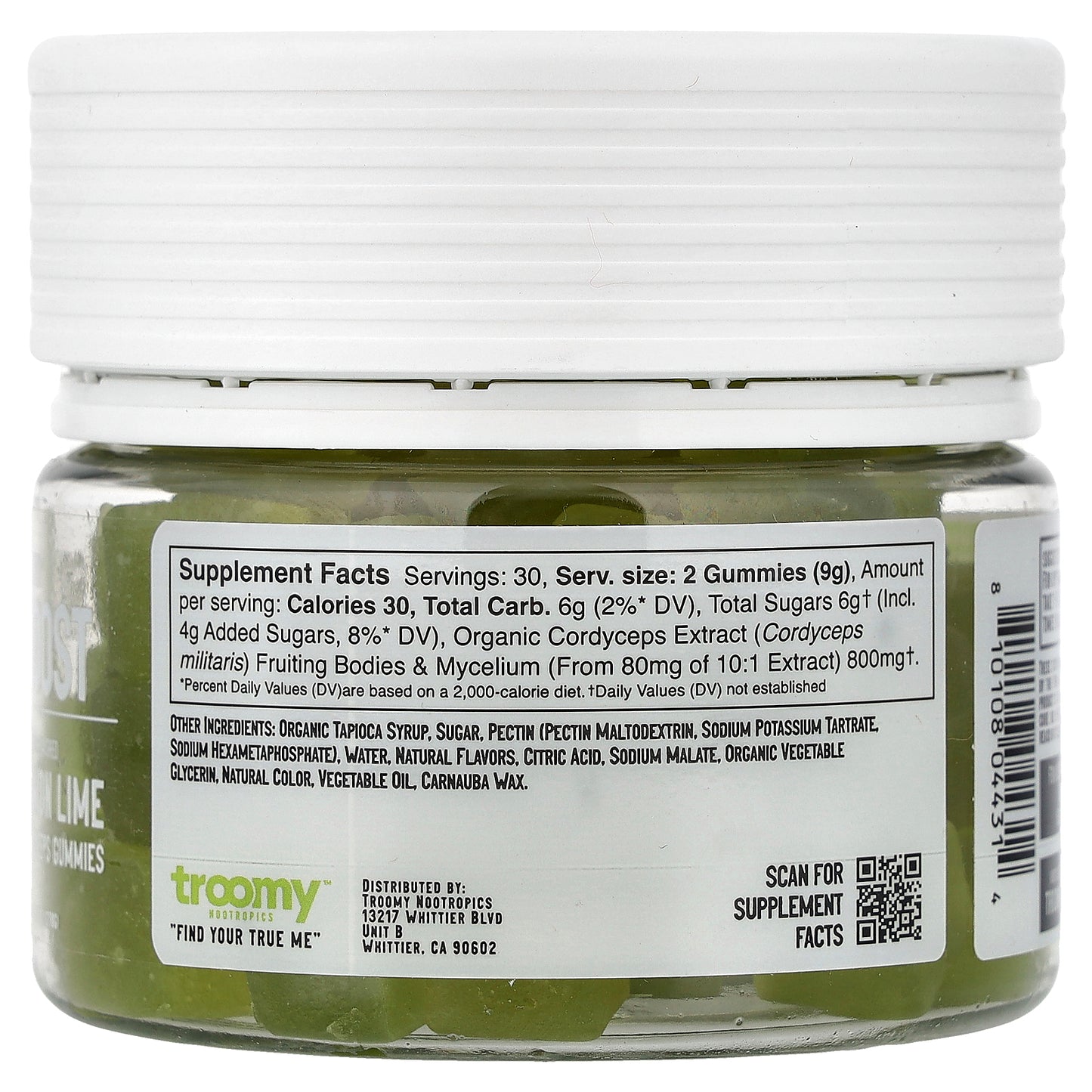 Troomy Nootropics, Boost, Functional Mushrooms Gummies, Lemon Lime, 60 Gummies