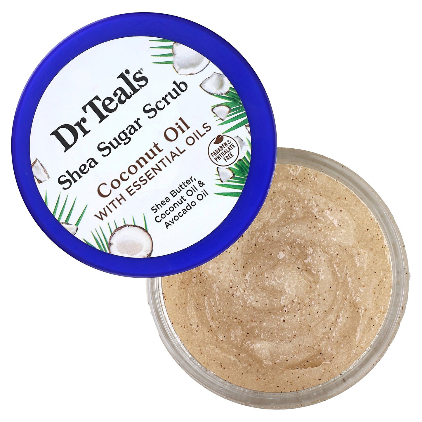 Dr. Teal's, Shea Sugar Scrub, Coconut Oil With Essential Oils, 19 oz (538 g)