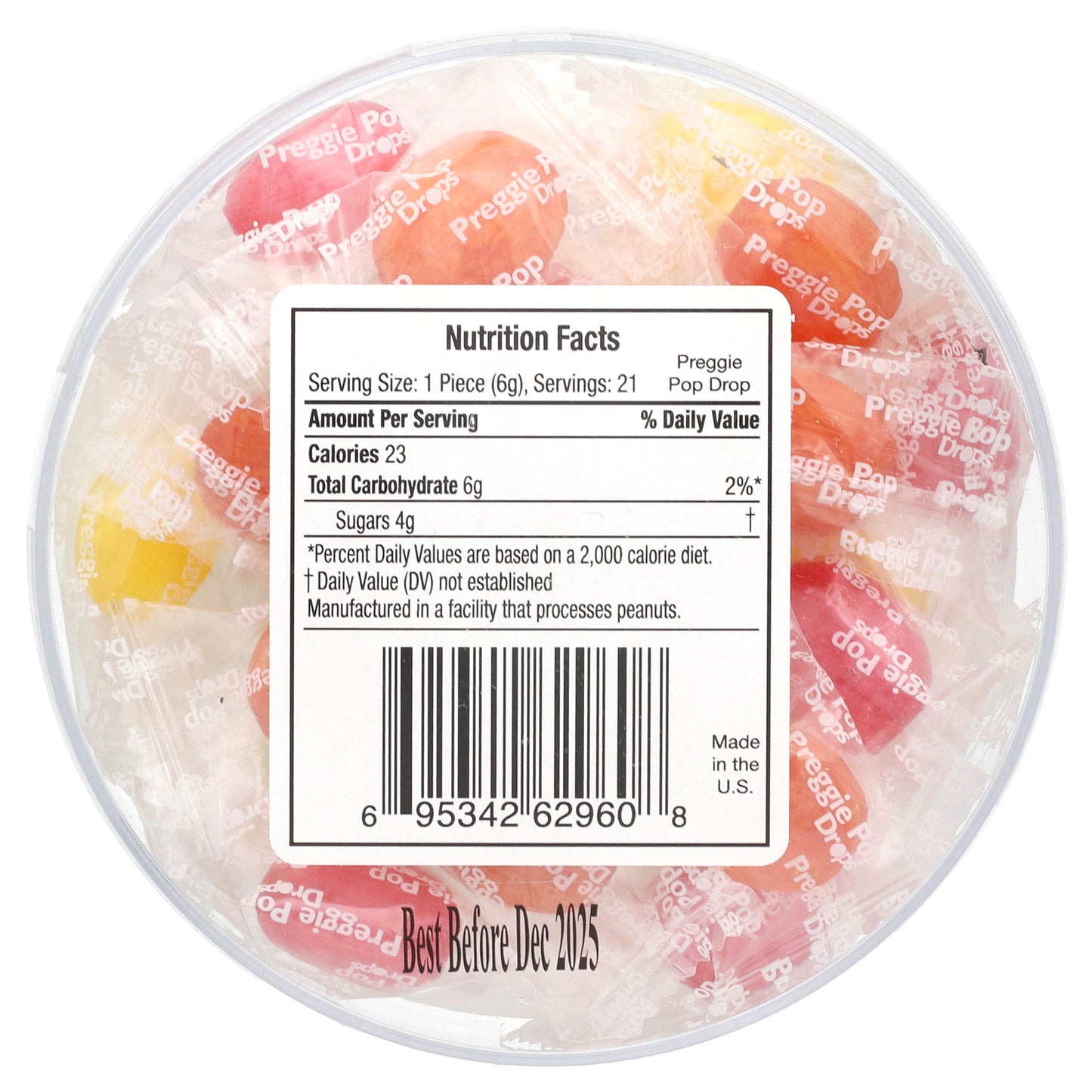 Preggie Pop Drops, Sour Fruits, 21 Pieces