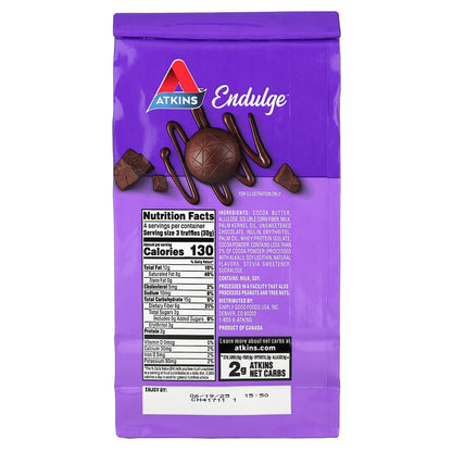 Atkins, Endulge™, Truffles, Milk Chocolate, 12 Count, 0.35 oz (10 g) Each