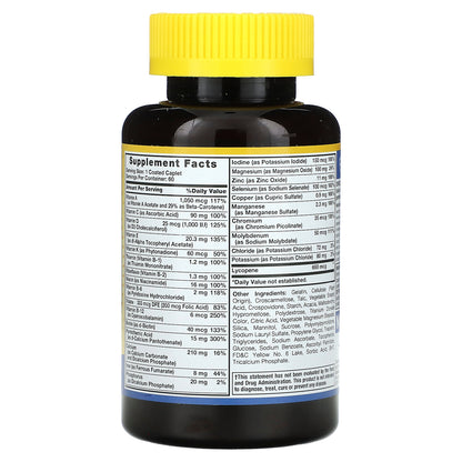 Sundance Vitamins, ABC Complete Men's Multivitamin & Mineral Formula, 60 Coated Caplets