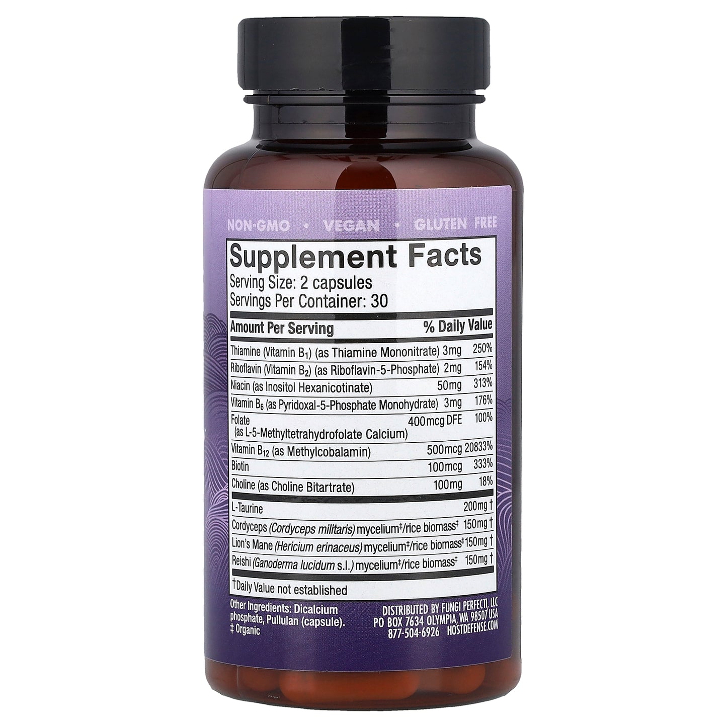 Host Defense, Mushrooms™ Mycobenefits, Focus, 60 Capsules