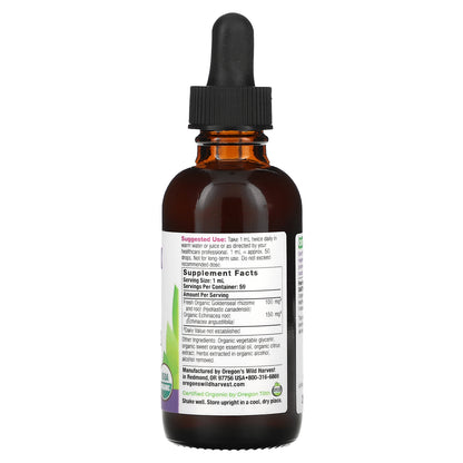 Oregon's Wild Harvest, Organic Echinacea Goldenseal, Orange, 2 fl oz (59 ml)
