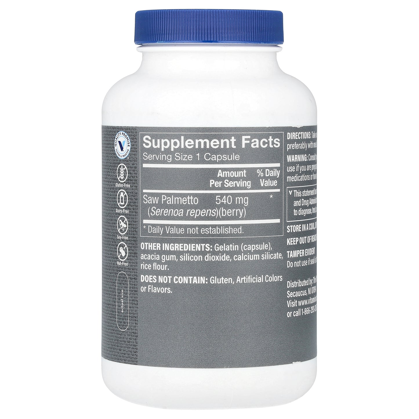 The Vitamin Shoppe, Men's Saw Palmetto Berries, 540 mg, 300 Capsules
