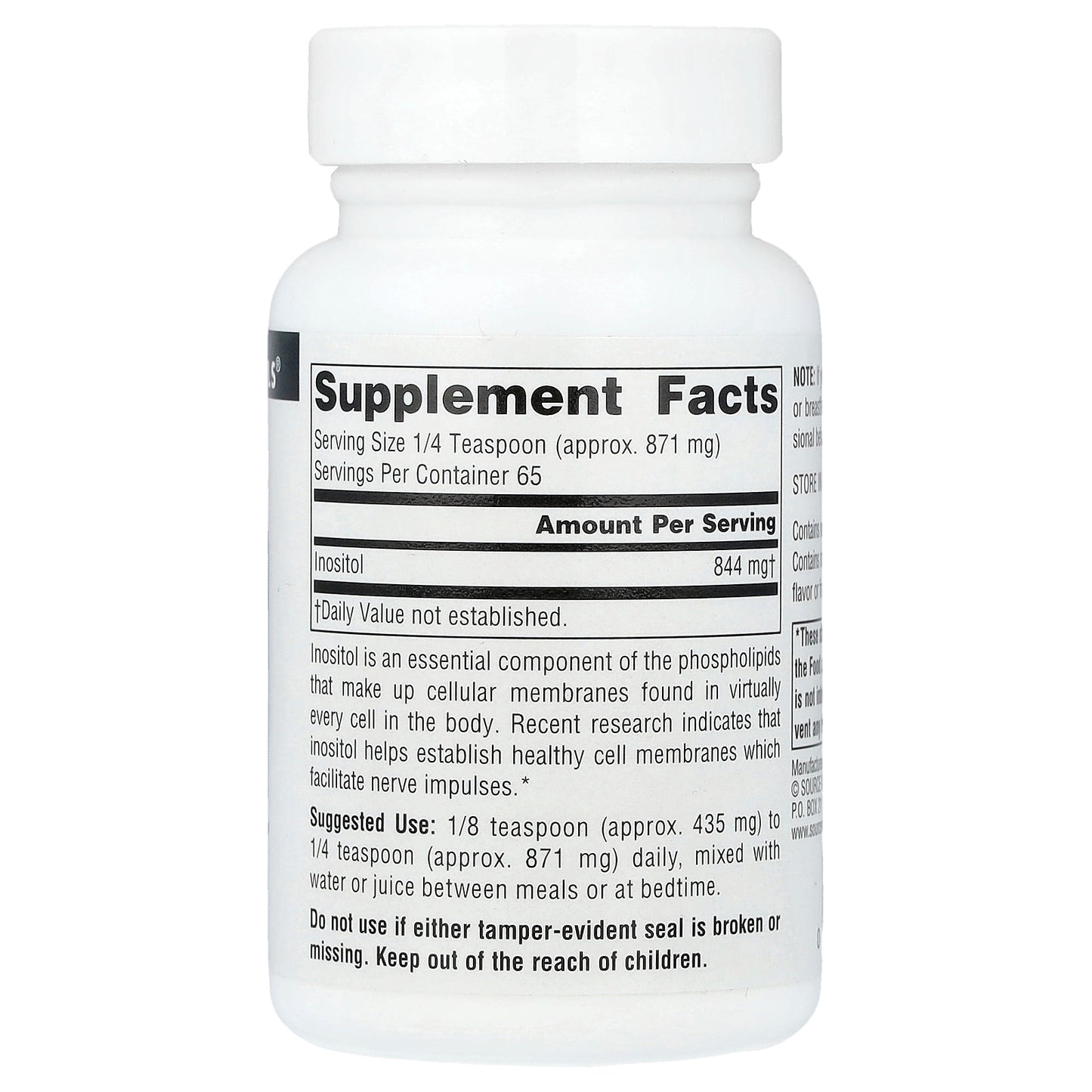 Source Naturals, Pure Inositol Powder, 2 oz (56.7 g)