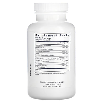 Vital Nutrients, B-Complex, 120 Vegan Capsules