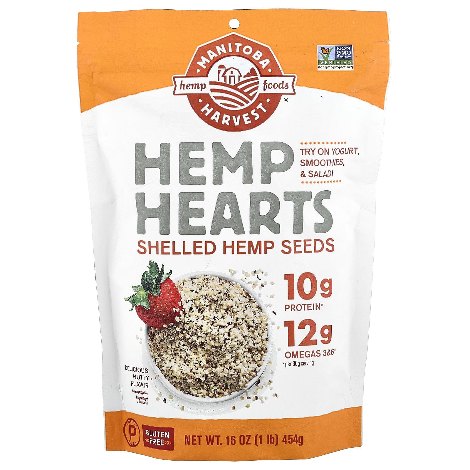 Manitoba Harvest, Hemp Hearts, Shelled Hemp Seeds, Delicious Nutty Flavor, 16 oz (454 g)
