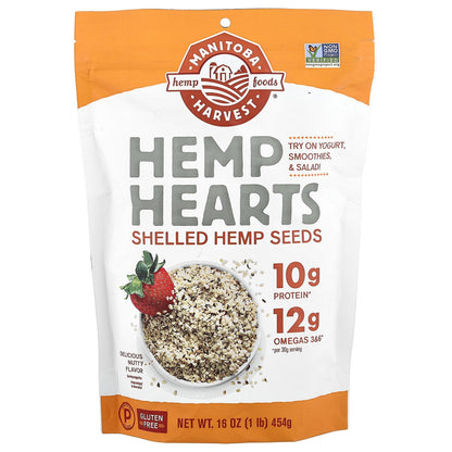 Manitoba Harvest, Hemp Hearts, Shelled Hemp Seeds, Delicious Nutty Flavor, 16 oz (454 g)
