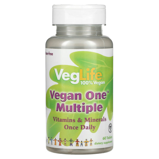 VegLife, Vegan One Multiple, Iron-Free, 60 Tablets