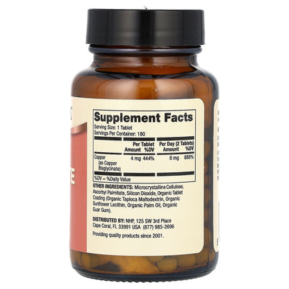 Dr. Mercola, Copper Bisglycinate, 180 Tablets (4 mg per Tablet)