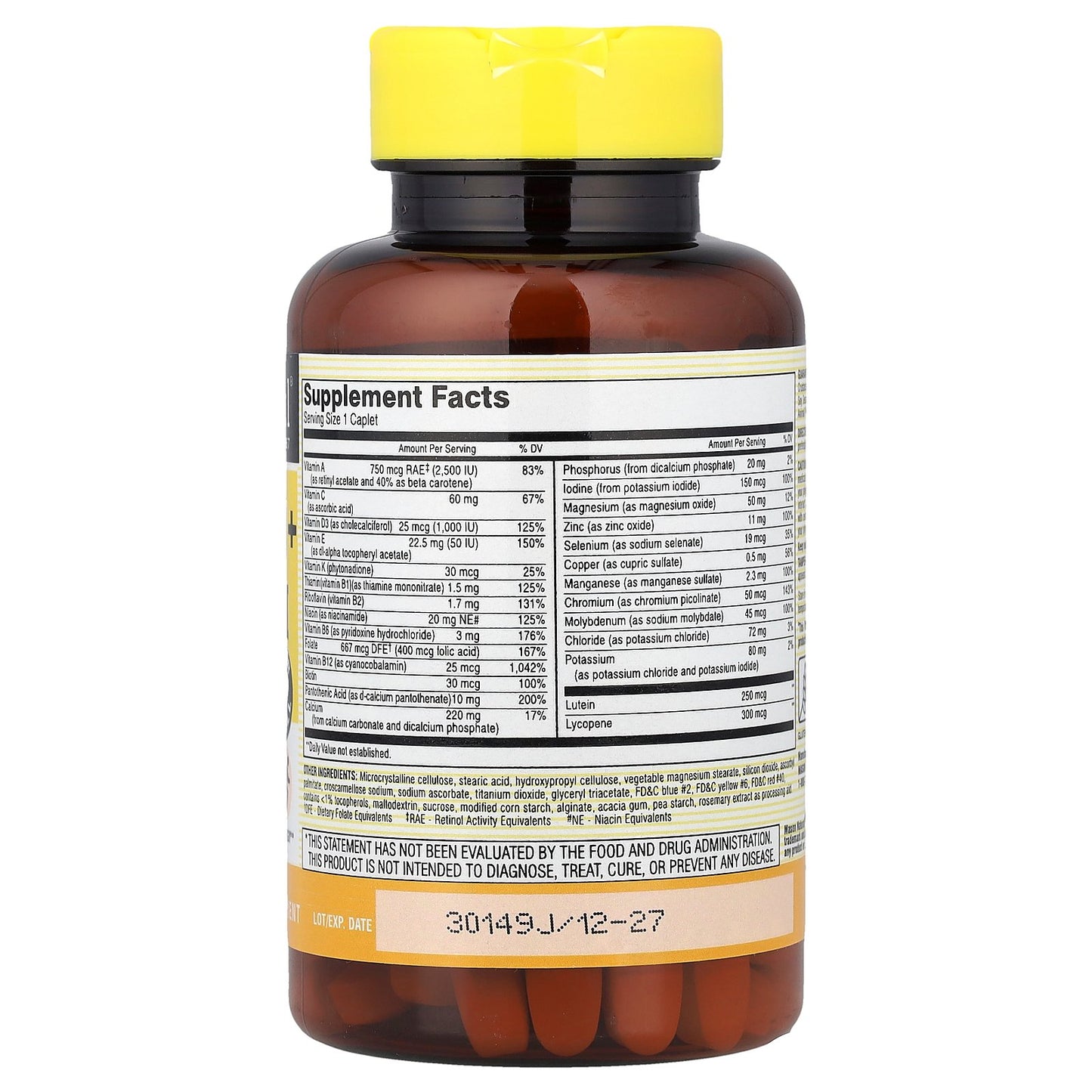 Mason Natural, Vitrum 50+ Adult-Multi, Iron Free, 100 Caplets