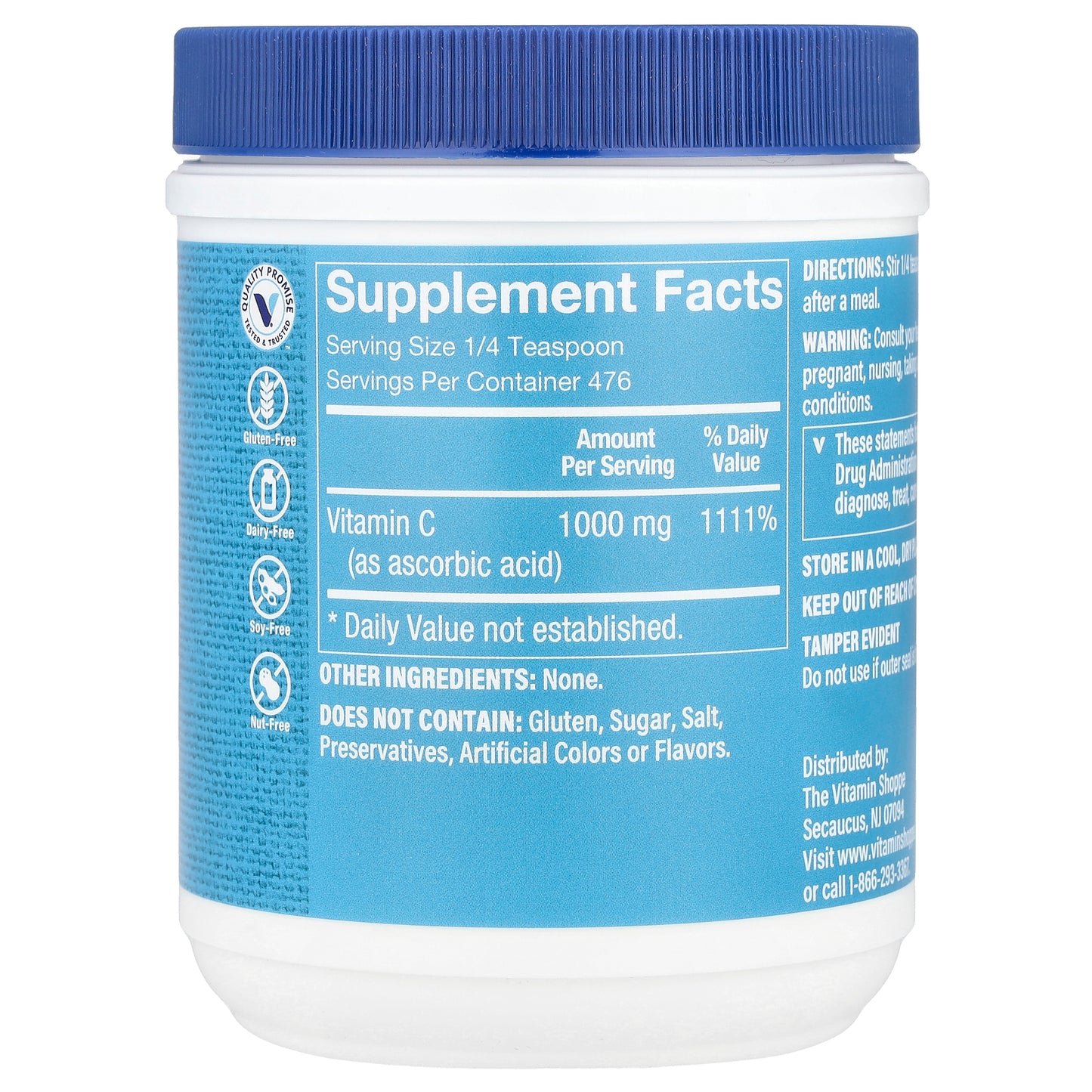 The Vitamin Shoppe, C Powder, 17 oz (482 mg)