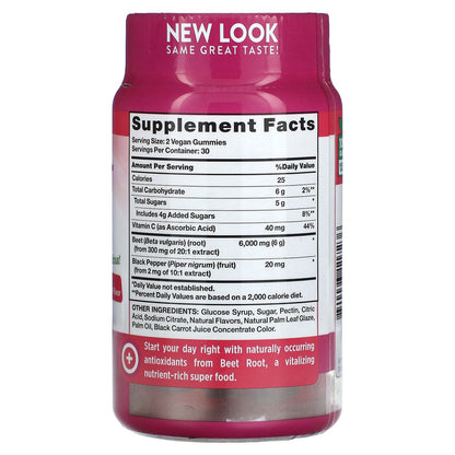 Nature's Truth, Super Food Beet Root + Black Pepper, Natural Strawberry, 60 Vegan Gummies