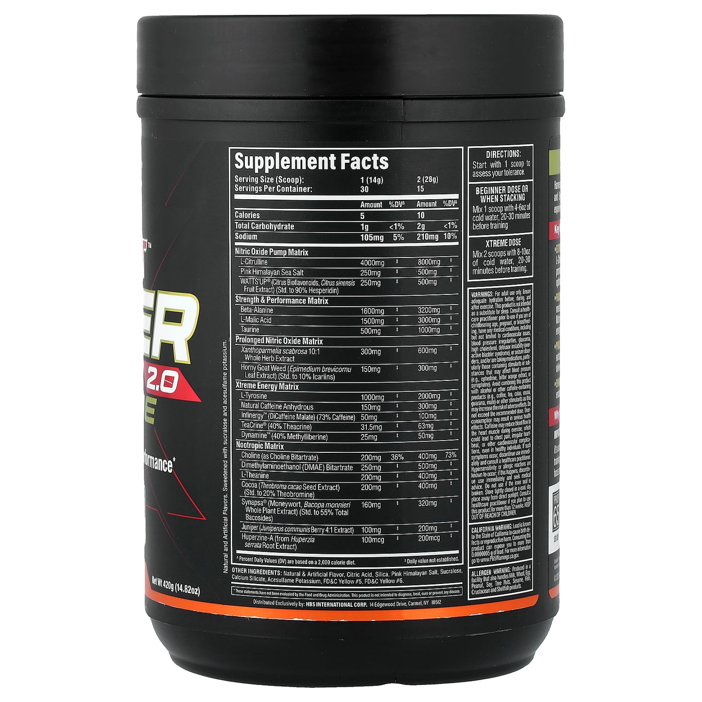 ALLMAX, Impact™ Igniter Xtreme 2.0, Orange Krush, 14.82 oz (420 g)