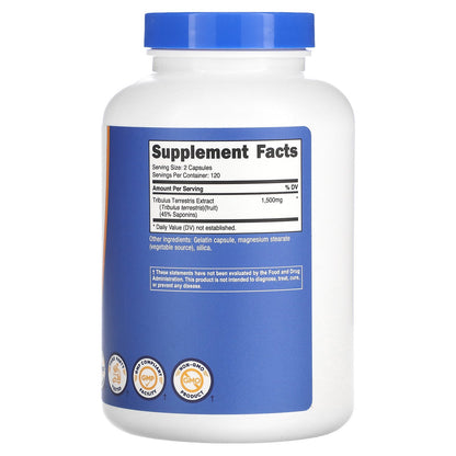 Nutricost, Tribulus, 240 Capsules (750 mg per Capsule)