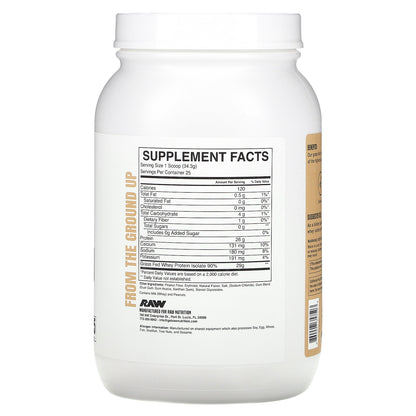 Raw Nutrition, Grass Fed Whey Isolate Protein, Peanut Butter, 1.89 lb (857.5 g)